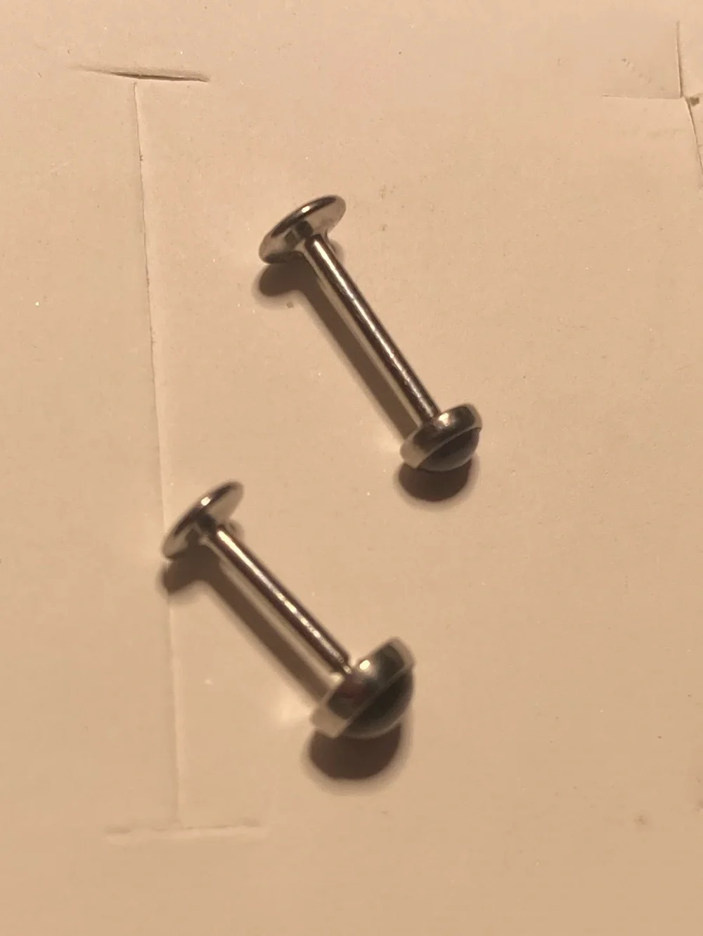 Genuine Amethyst & Garnet Gemstone Titanium Flat Back Threaded Stud Earrings
